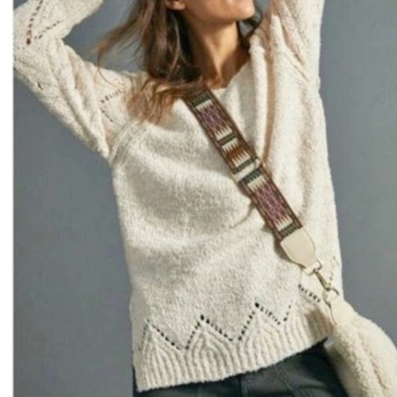 Pilcro Anthropologie Luna Pointelle Sweater - Picture 1 of 4